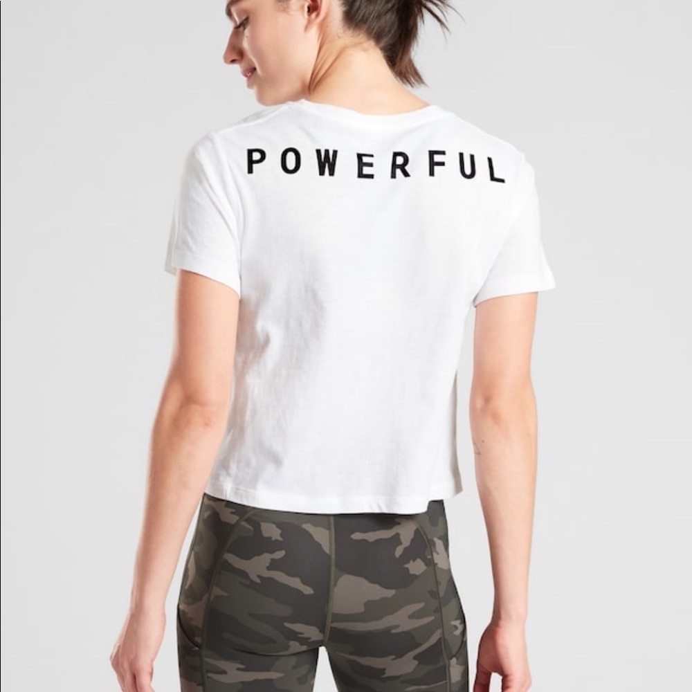 Athleta Crop Tee Powerful Graphic (NWT!)